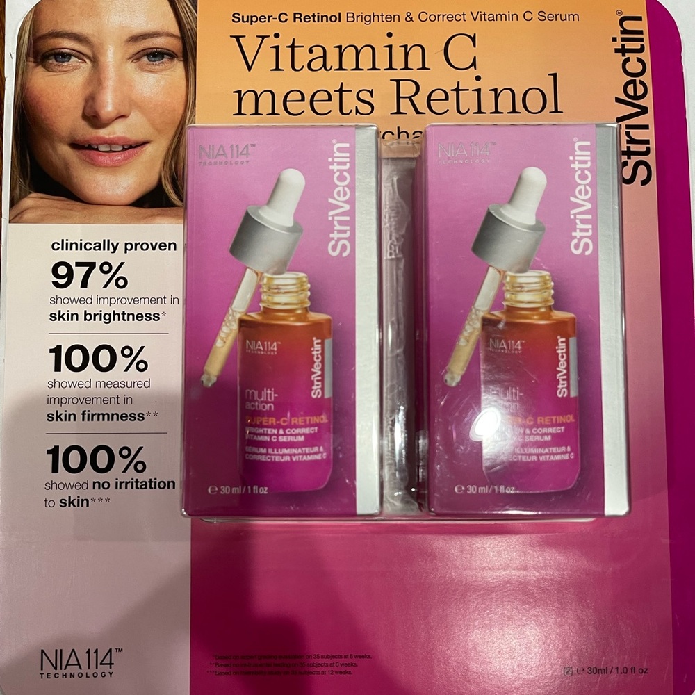 StriVectin Super-C Retinol Brighten & Correct Vitamin C Serum 1 fl oz, 2-pack